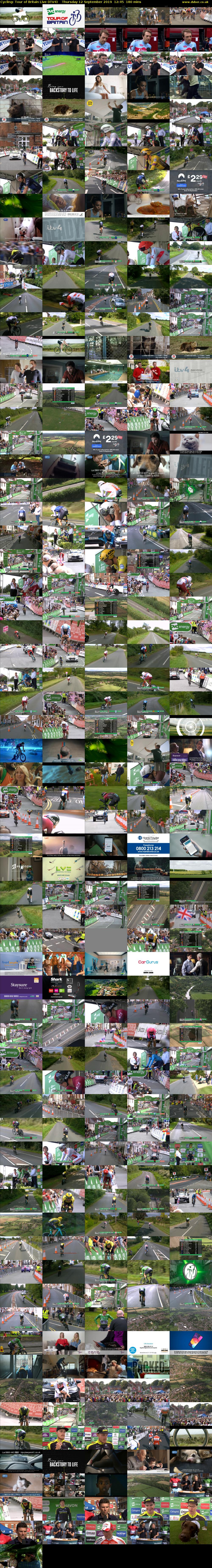 Cycling: Tour of Britain Live (ITV4) Thursday 12 September 2019 12:45 - 15:45
