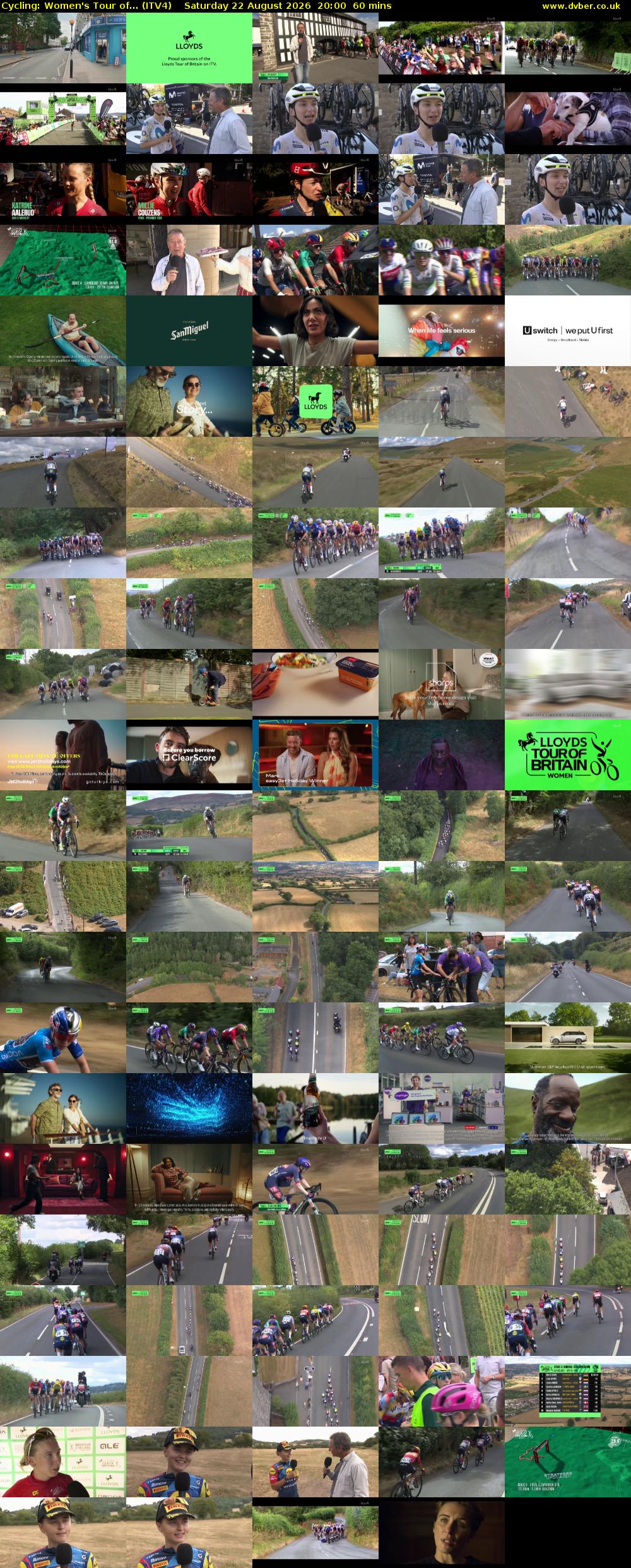 Cycling: Women's Tour of... (ITV4) Saturday 22 August 2026 20:00 - 21:00