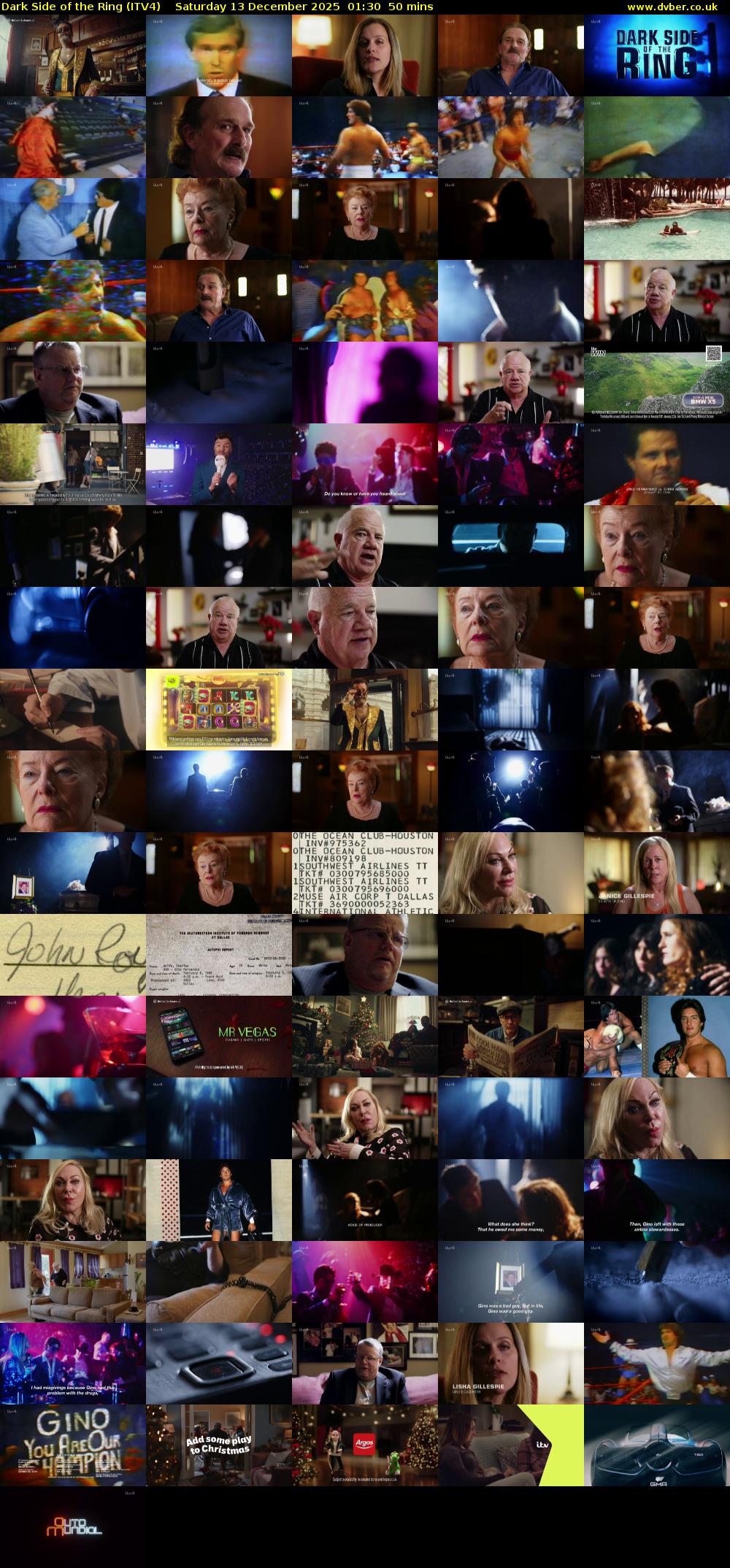 Dark Side of the Ring (ITV4) Saturday 13 December 2025 01:30 - 02:20