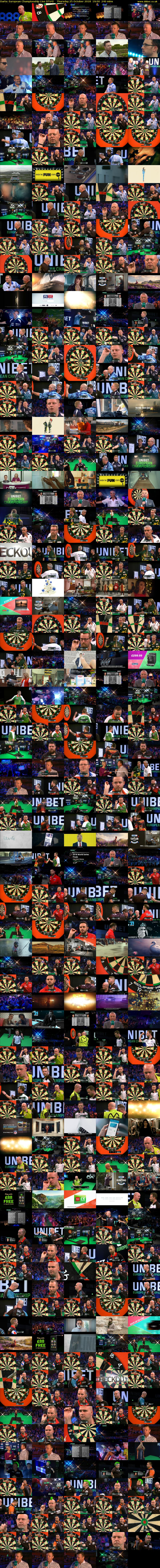 Darts: European Championship Live (ITV4) Thursday 25 October 2018 19:00 - 23:00