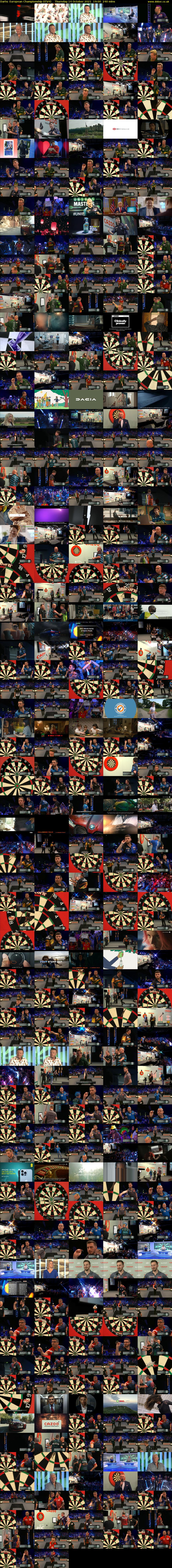 Darts: European Championship (ITV4) Thursday 14 October 2021 19:00 - 23:00