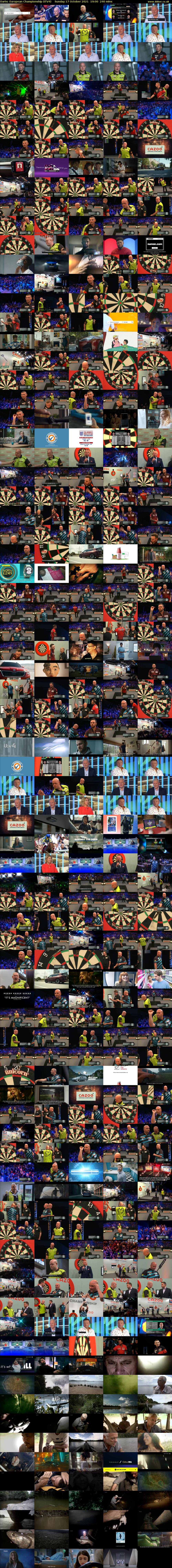 Darts: European Championship (ITV4) Sunday 17 October 2021 19:00 - 23:00