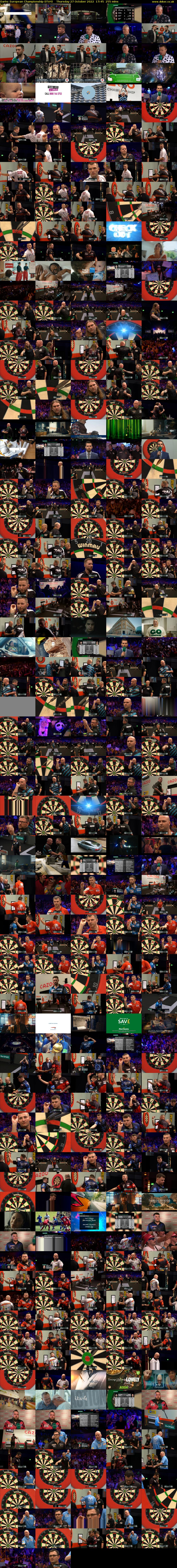 Darts: European Championship (ITV4) Thursday 27 October 2022 17:45 - 22:00