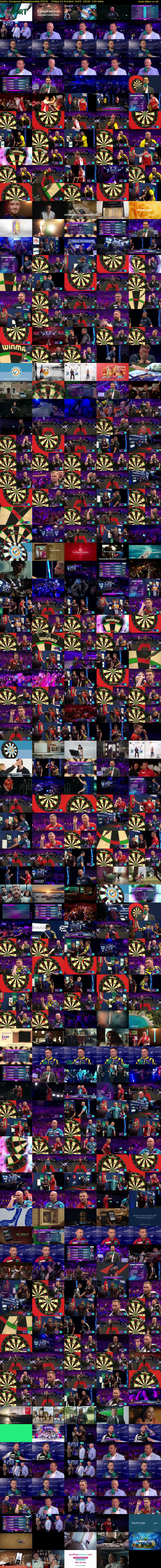 Darts: European Championship (ITV4) Friday 24 October 2025 18:00 - 22:00