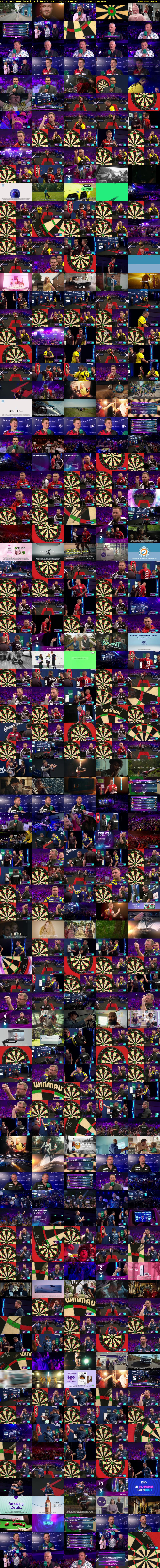 Darts: European Championship (ITV4) Saturday 25 October 2025 18:00 - 22:00