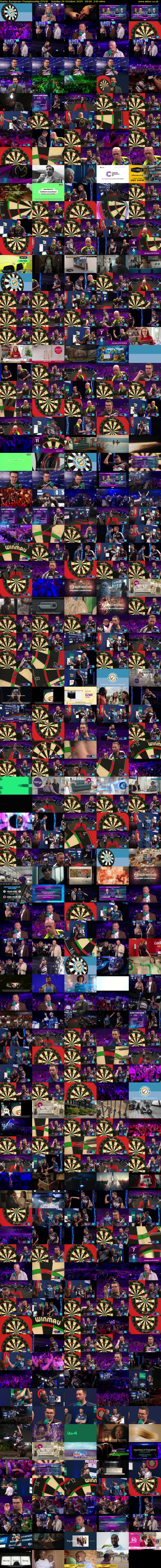 Darts: European Championship (ITV4) Sunday 26 October 2025 18:00 - 22:00
