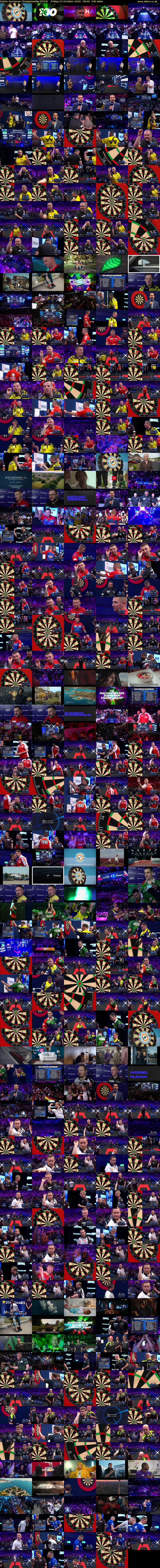 Darts: European Championship (ITV4) Friday 23 October 2026 18:00 - 22:00