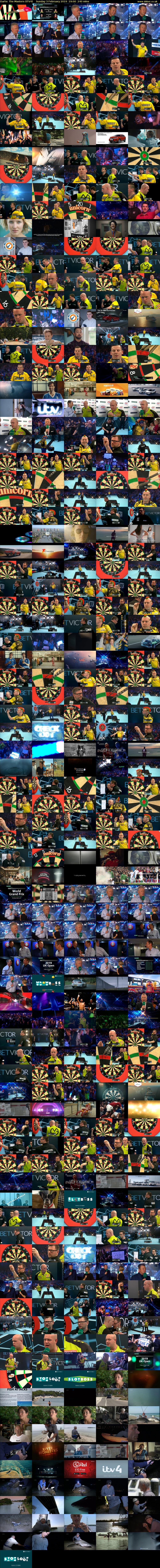 Darts: The Masters (ITV4) Sunday 3 February 2019 19:00 - 23:00