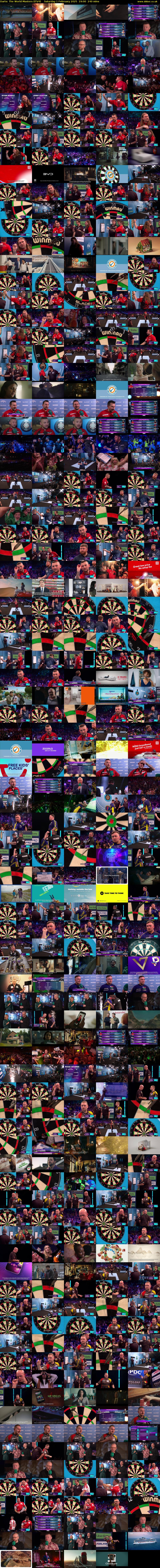 Darts: The World Masters (ITV4) Saturday 1 February 2025 19:00 - 23:00