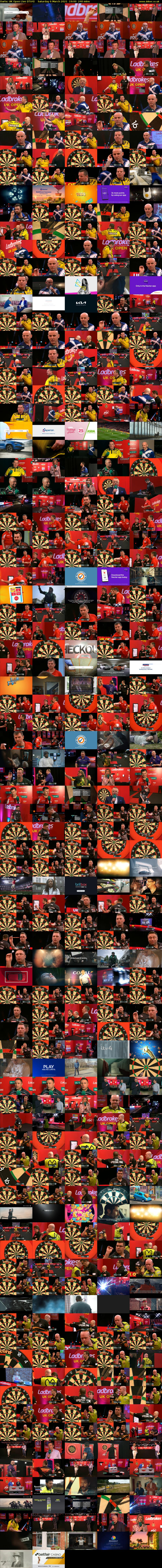Darts: UK Open Live (ITV4) Saturday 6 March 2021 19:00 - 23:00