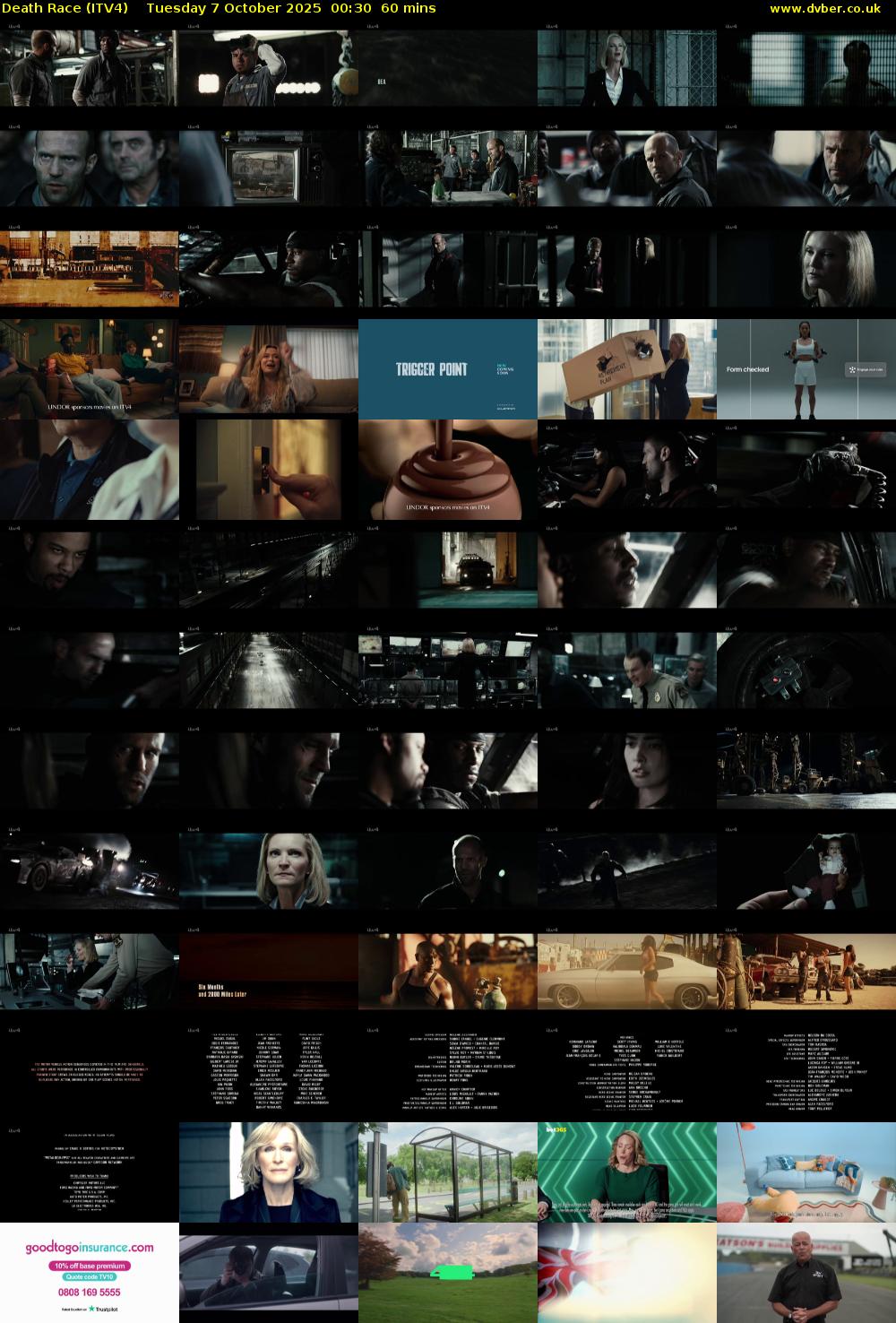 Death Race (ITV4) Tuesday 7 October 2025 00:30 - 01:30