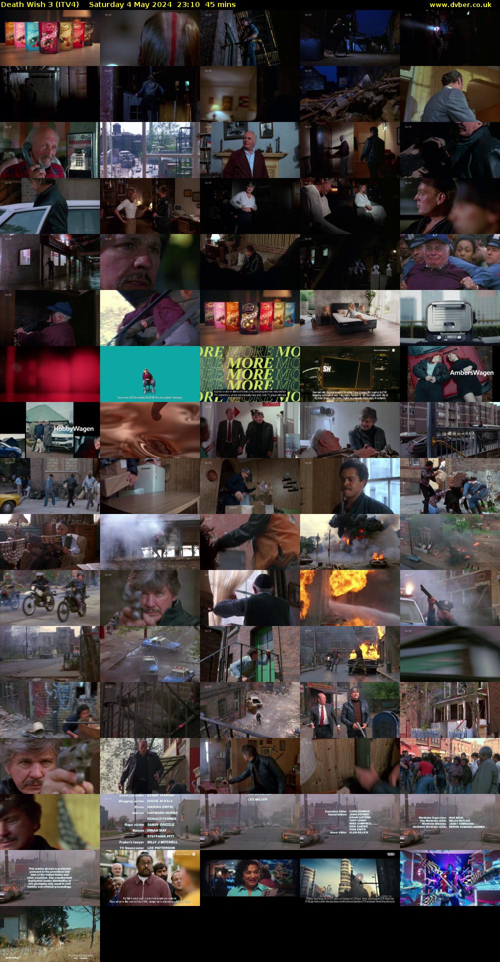 Death Wish 3 (ITV4) Saturday 4 May 2024 23:10 - 23:55