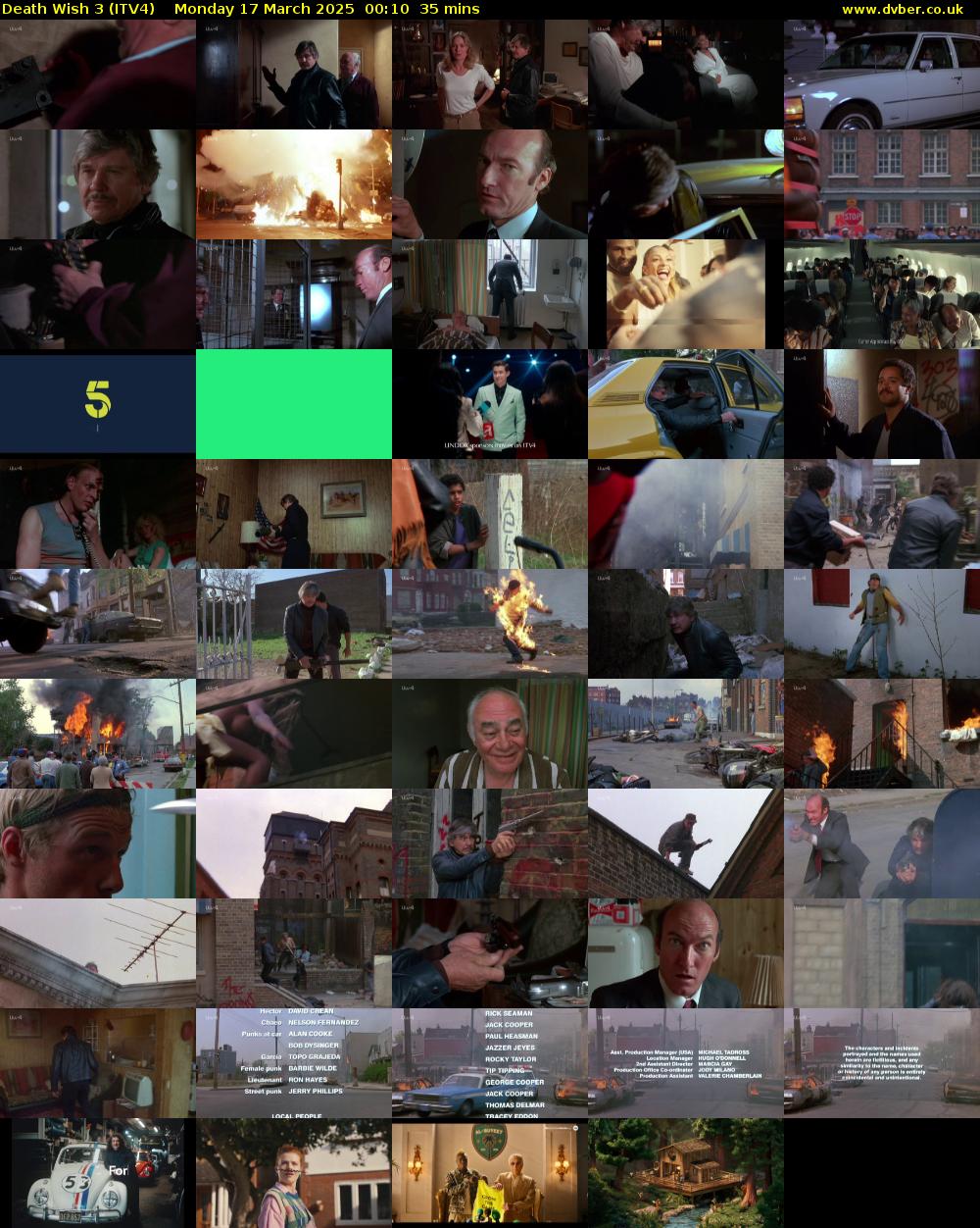 Death Wish 3 (ITV4) Monday 17 March 2025 00:10 - 00:45