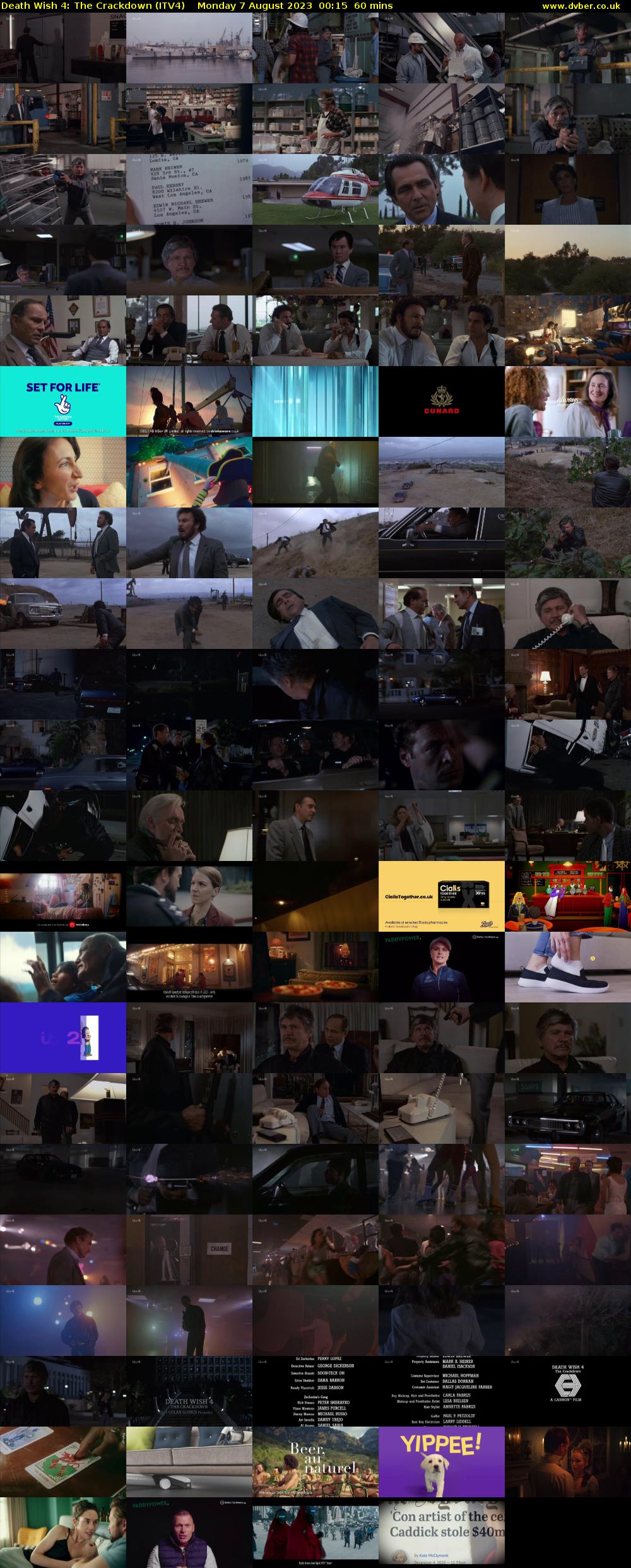 Death Wish 4: The Crackdown (ITV4) Monday 7 August 2023 00:15 - 01:15