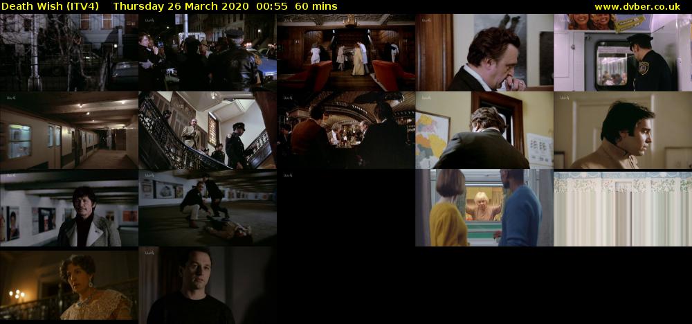 Death Wish (ITV4) Thursday 26 March 2020 00:55 - 01:55
