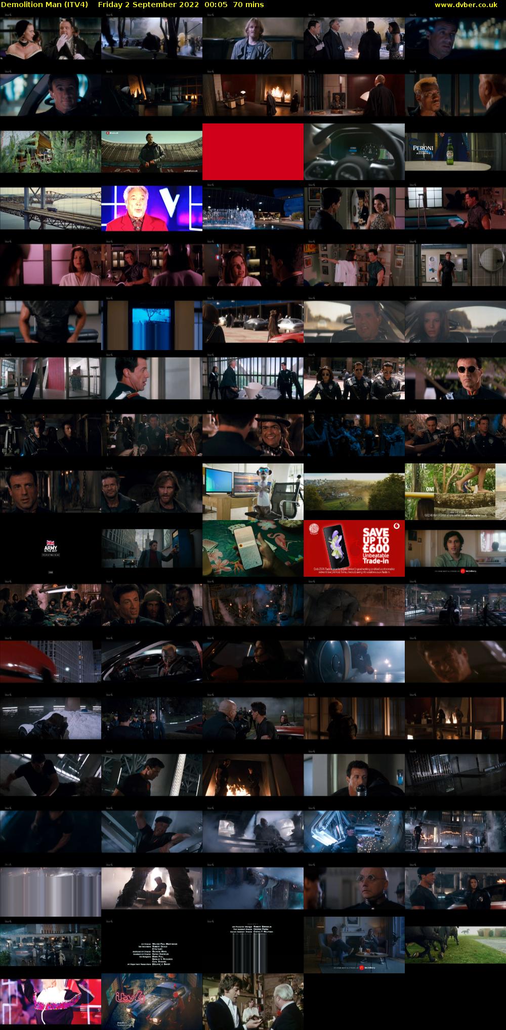 Demolition Man (ITV4) Friday 2 September 2022 00:05 - 01:15