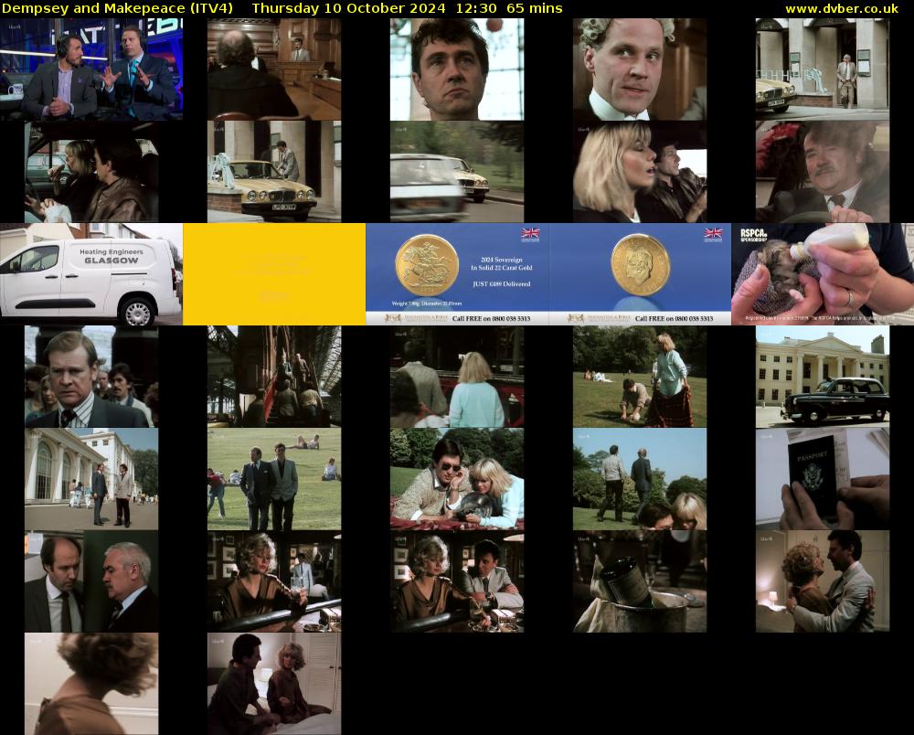 Dempsey and Makepeace (ITV4) Thursday 10 October 2024 12:30 - 13:35