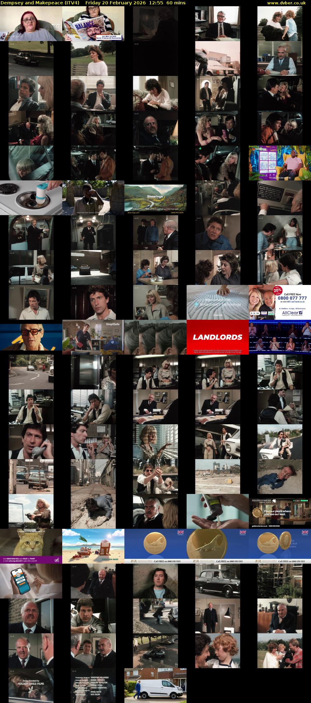 Dempsey and Makepeace (ITV4) Friday 20 February 2026 12:55 - 13:55