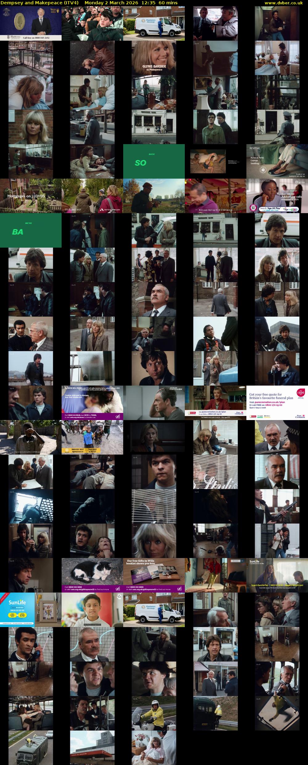 Dempsey and Makepeace (ITV4) Monday 2 March 2026 12:35 - 13:35