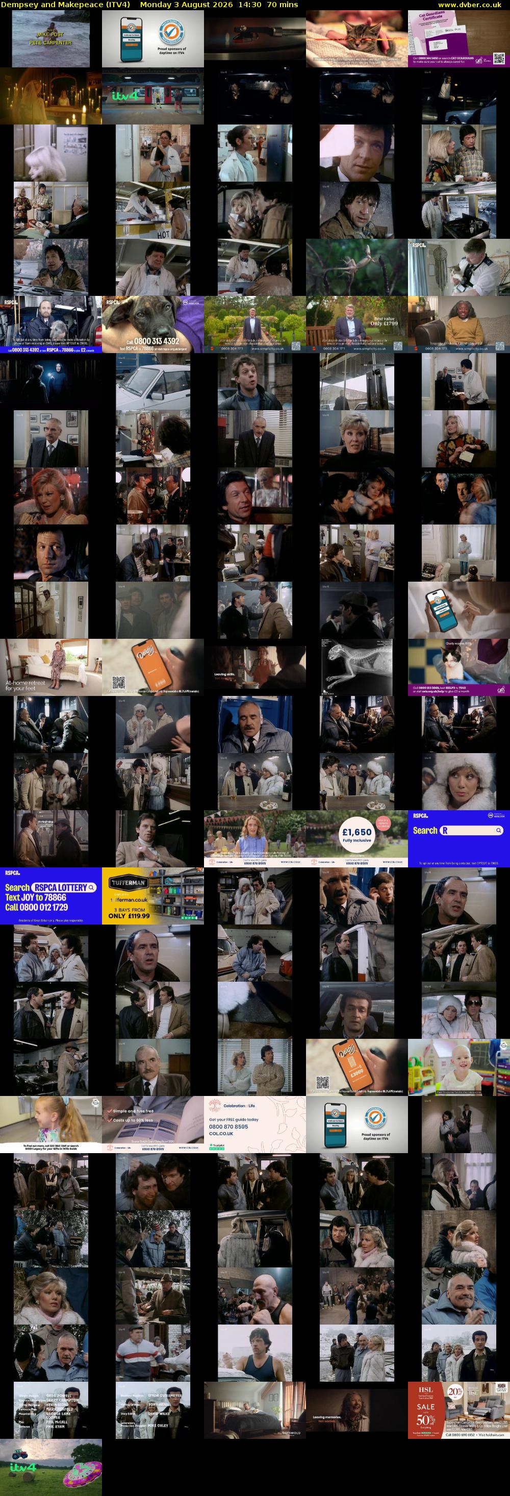 Dempsey and Makepeace (ITV4) Monday 3 August 2026 14:30 - 15:40