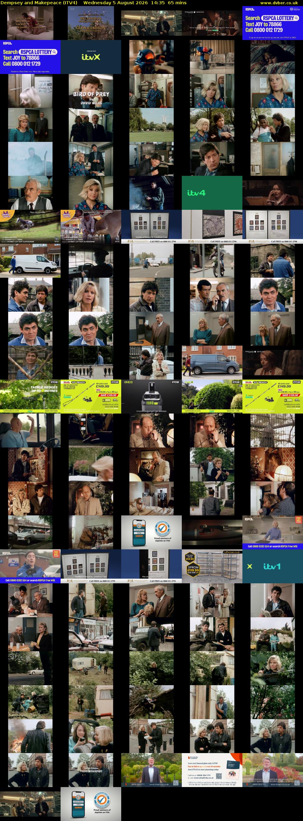 Dempsey and Makepeace (ITV4) Wednesday 5 August 2026 14:35 - 15:40