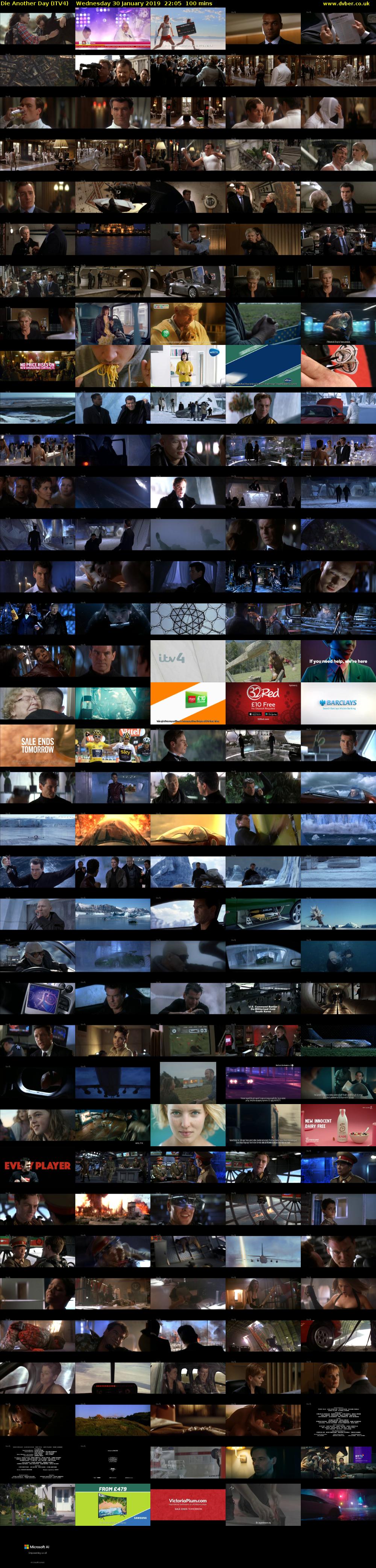 Die Another Day (ITV4) Wednesday 30 January 2019 22:05 - 23:45