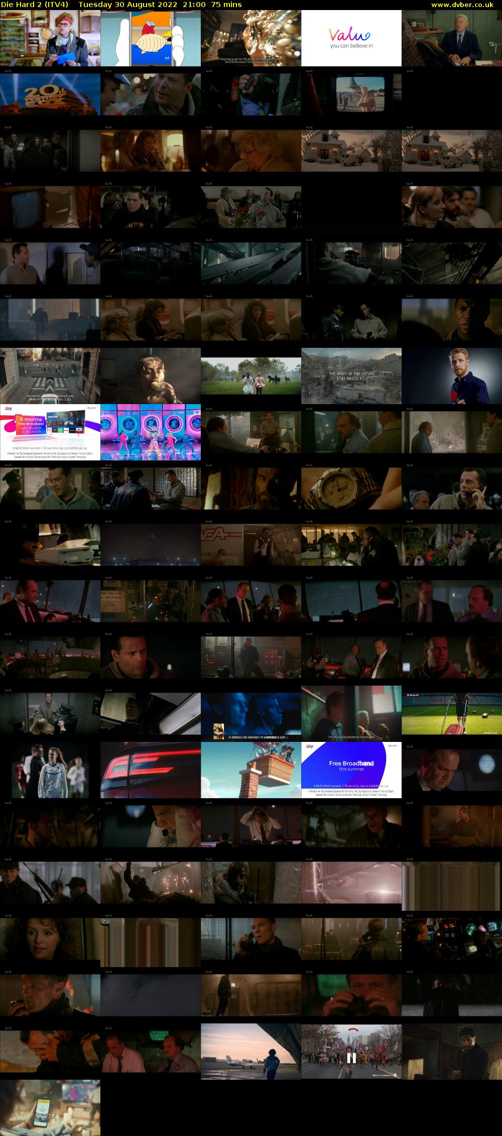 Die Hard 2 (ITV4) Tuesday 30 August 2022 21:00 - 22:15