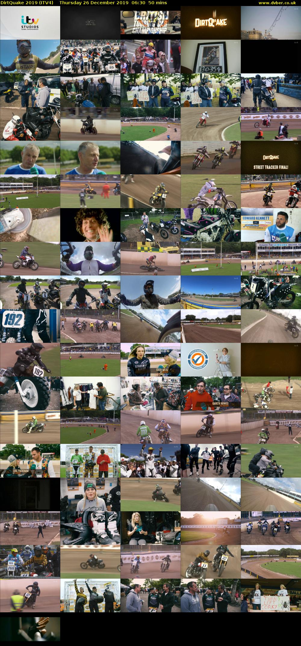 DirtQuake 2019 (ITV4) Thursday 26 December 2019 06:30 - 07:20