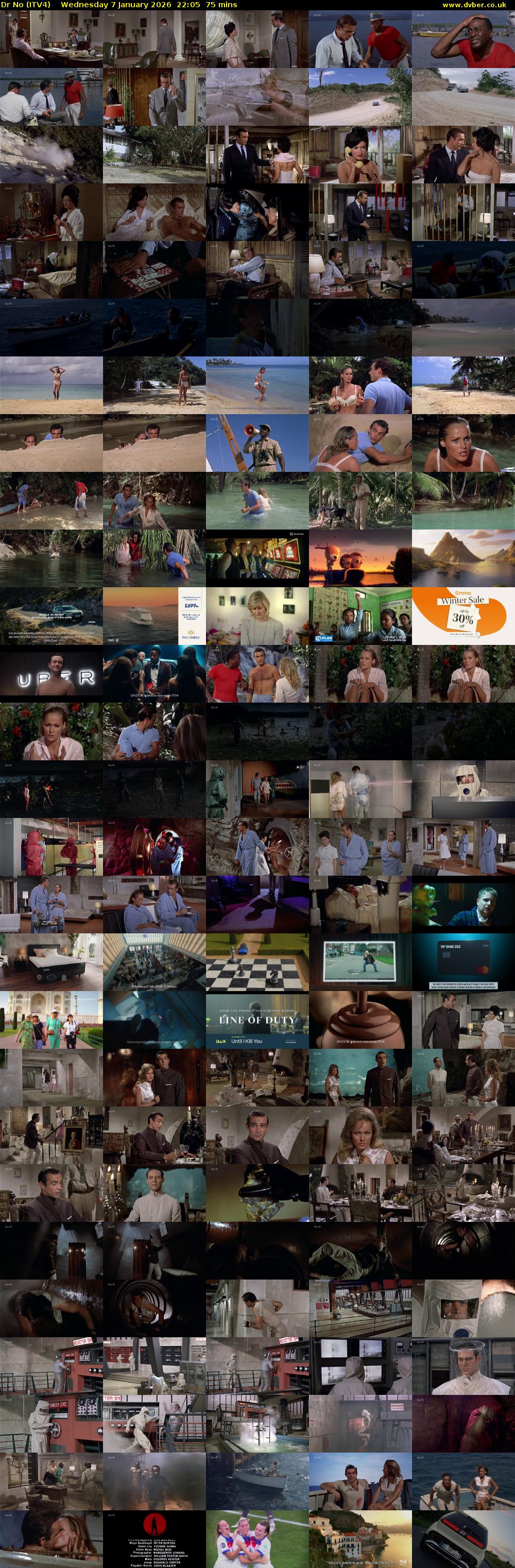 Dr No (ITV4) Wednesday 7 January 2026 22:05 - 23:20