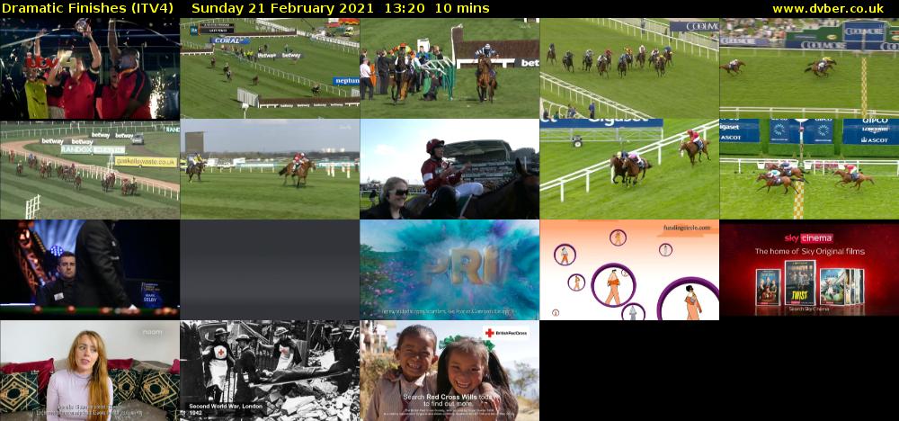 Dramatic Finishes (ITV4) Sunday 21 February 2021 13:20 - 13:30