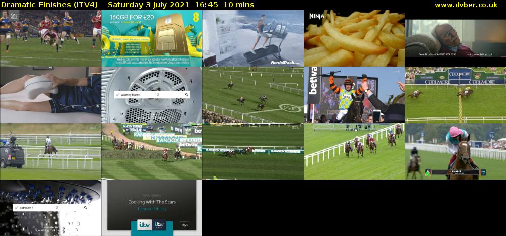 Dramatic Finishes (ITV4) Saturday 3 July 2021 16:45 - 16:55