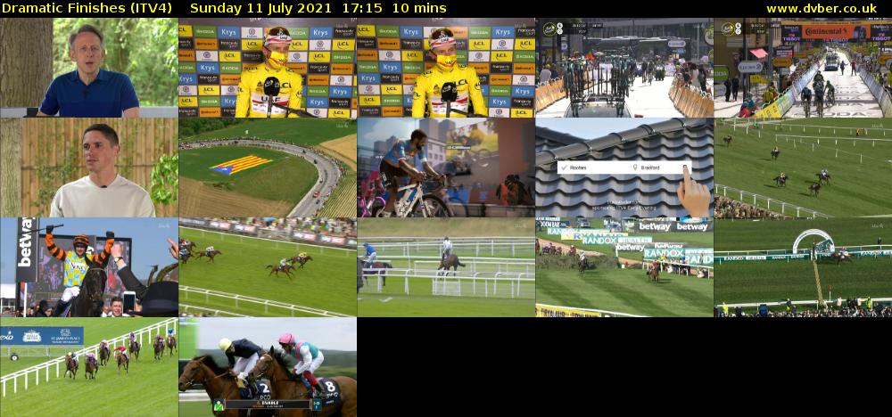 Dramatic Finishes (ITV4) Sunday 11 July 2021 17:15 - 17:25