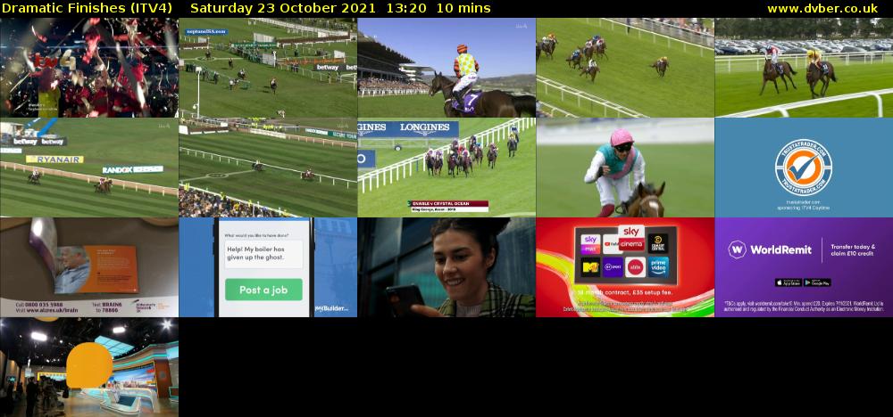 Dramatic Finishes (ITV4) Saturday 23 October 2021 13:20 - 13:30
