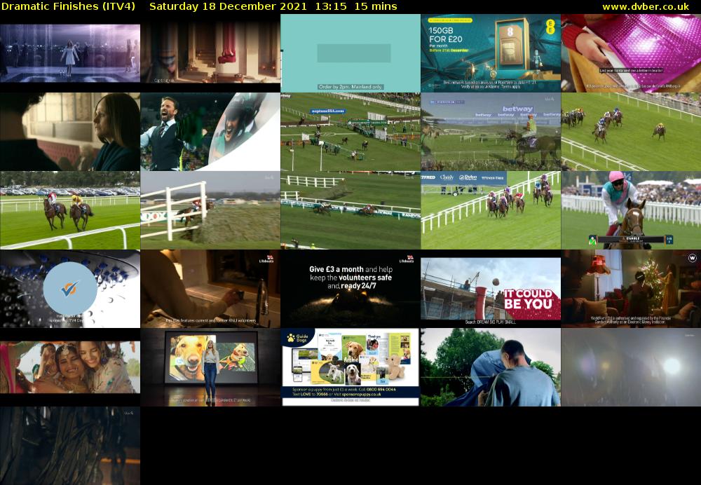Dramatic Finishes (ITV4) Saturday 18 December 2021 13:15 - 13:30