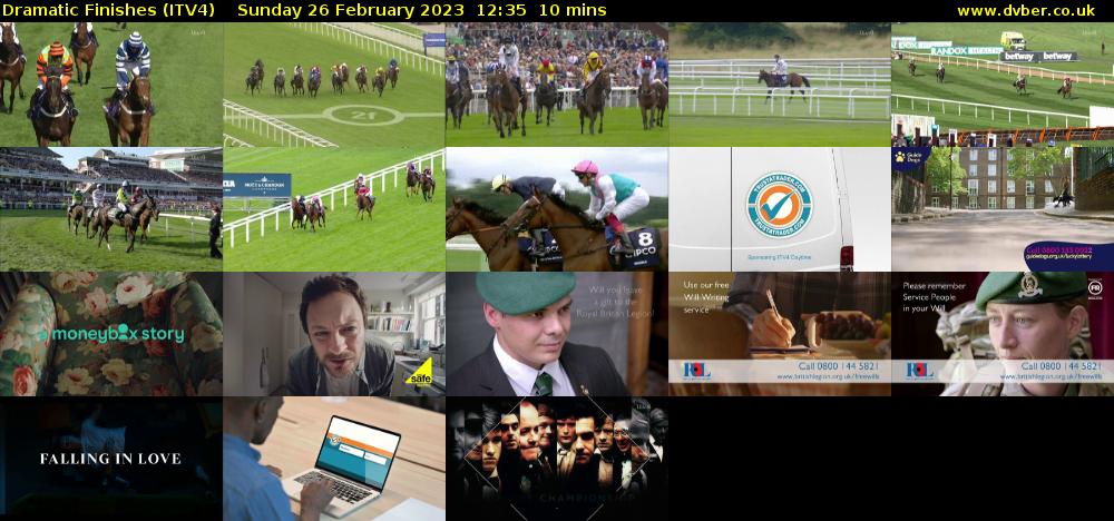 Dramatic Finishes (ITV4) Sunday 26 February 2023 12:35 - 12:45