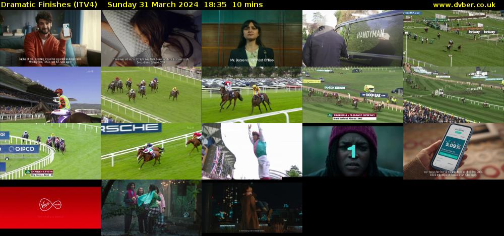 Dramatic Finishes (ITV4) Sunday 31 March 2024 18:35 - 18:45