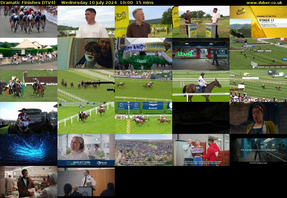 Dramatic Finishes (ITV4) Wednesday 10 July 2024 10:00 - 10:15