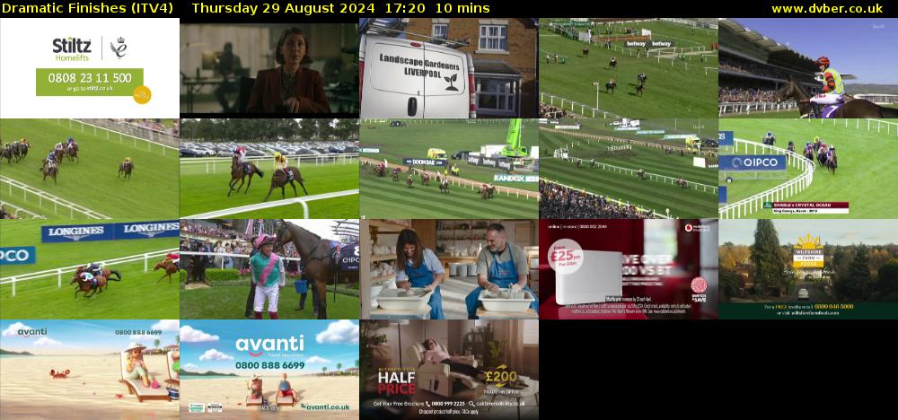 Dramatic Finishes (ITV4) Thursday 29 August 2024 17:20 - 17:30