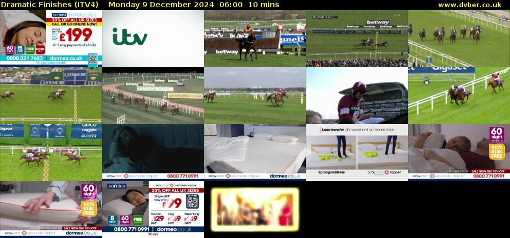 Dramatic Finishes (ITV4) Monday 9 December 2024 06:00 - 06:10