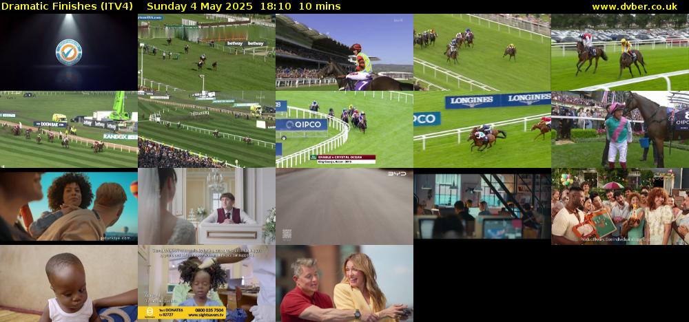 Dramatic Finishes (ITV4) Sunday 4 May 2025 18:10 - 18:20