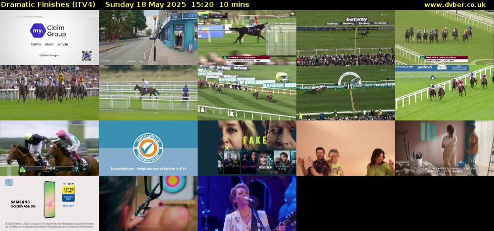 Dramatic Finishes (ITV4) Sunday 18 May 2025 15:20 - 15:30