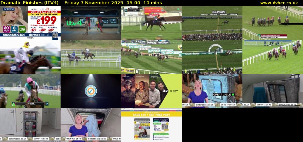 Dramatic Finishes (ITV4) Friday 7 November 2025 06:00 - 06:10