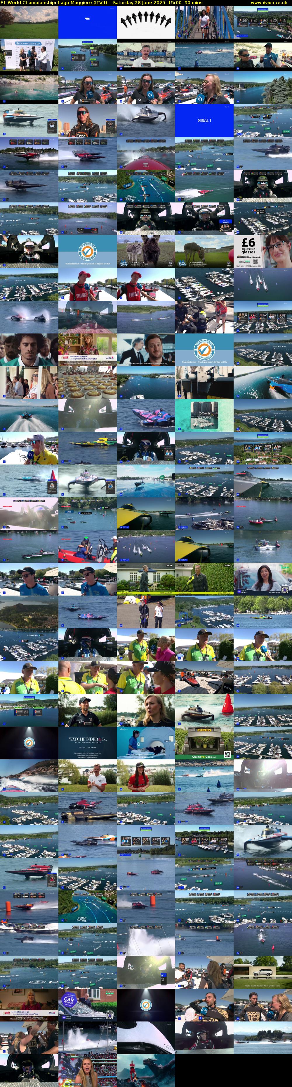 E1 World Championship: Lago Maggiore (ITV4) Saturday 28 June 2025 15:00 - 16:30