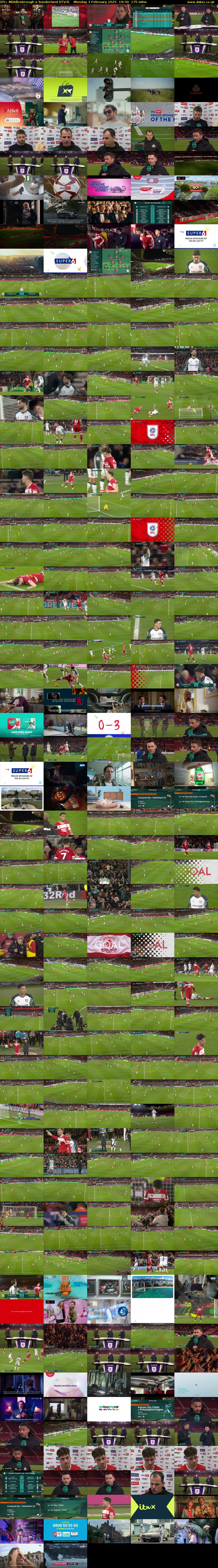 EFL: Middlesbrough v Sunderland (ITV4) Monday 3 February 2025 19:30 - 22:25