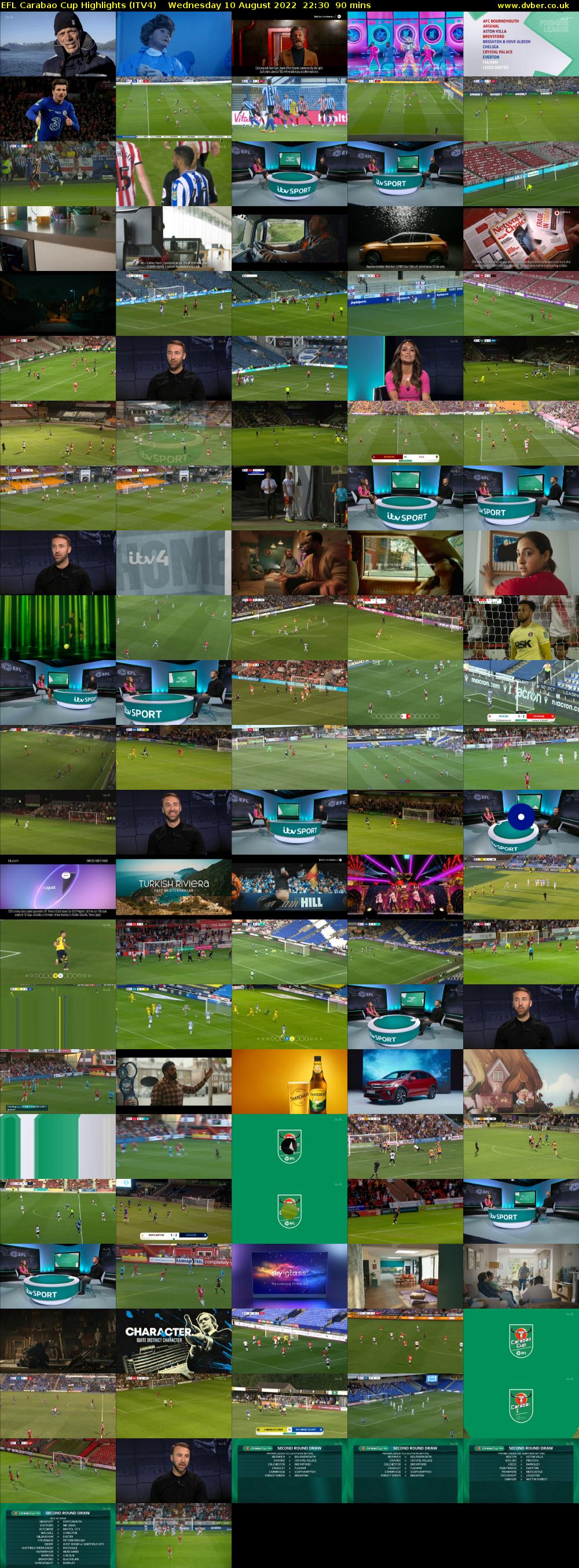 EFL Carabao Cup Highlights (ITV4) Wednesday 10 August 2022 22:30 - 00:00