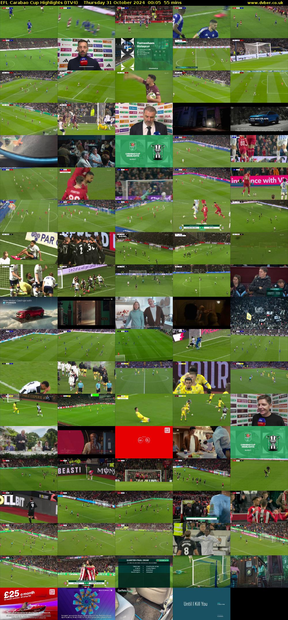 EFL Carabao Cup Highlights (ITV4) Thursday 31 October 2024 00:05 - 01:00