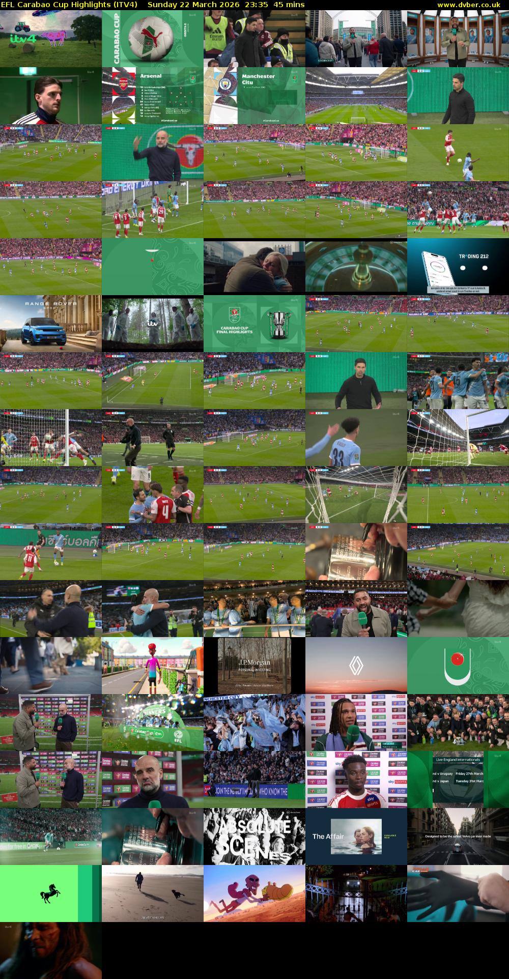 EFL Carabao Cup Highlights (ITV4) Sunday 22 March 2026 23:35 - 00:20