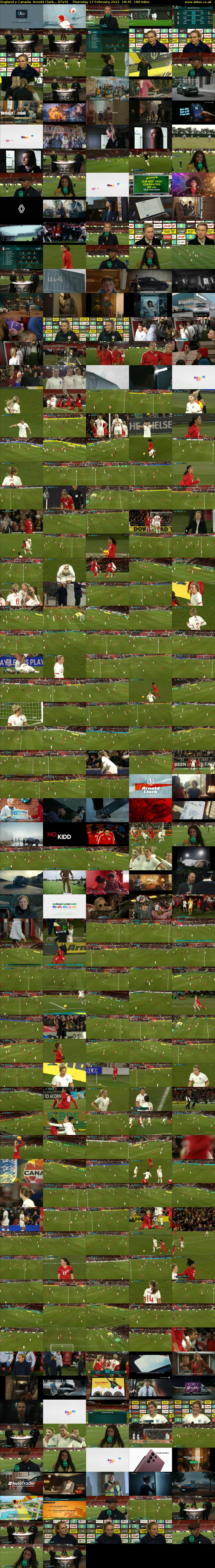 England v Canada: Arnold Clark... (ITV4) Thursday 17 February 2022 18:45 - 21:45