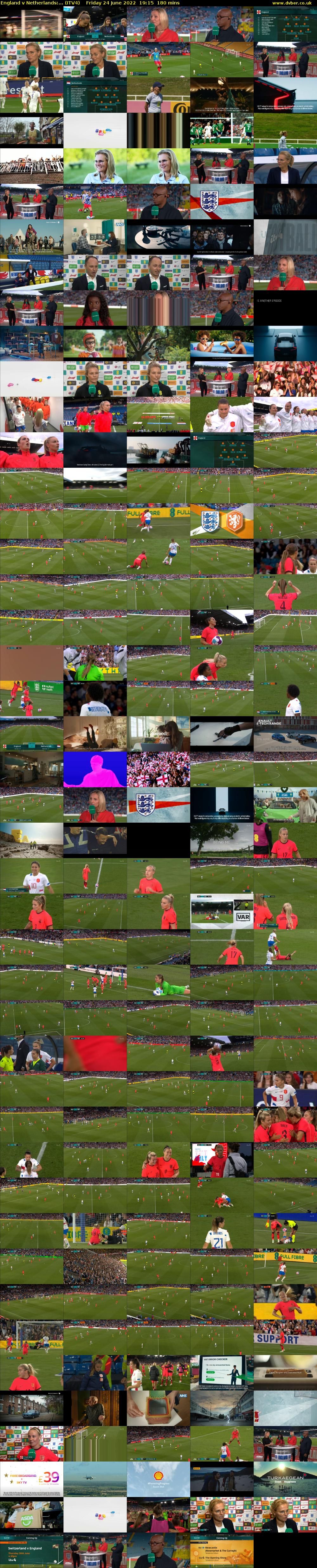 England v Netherlands:... (ITV4) Friday 24 June 2022 19:15 - 22:15