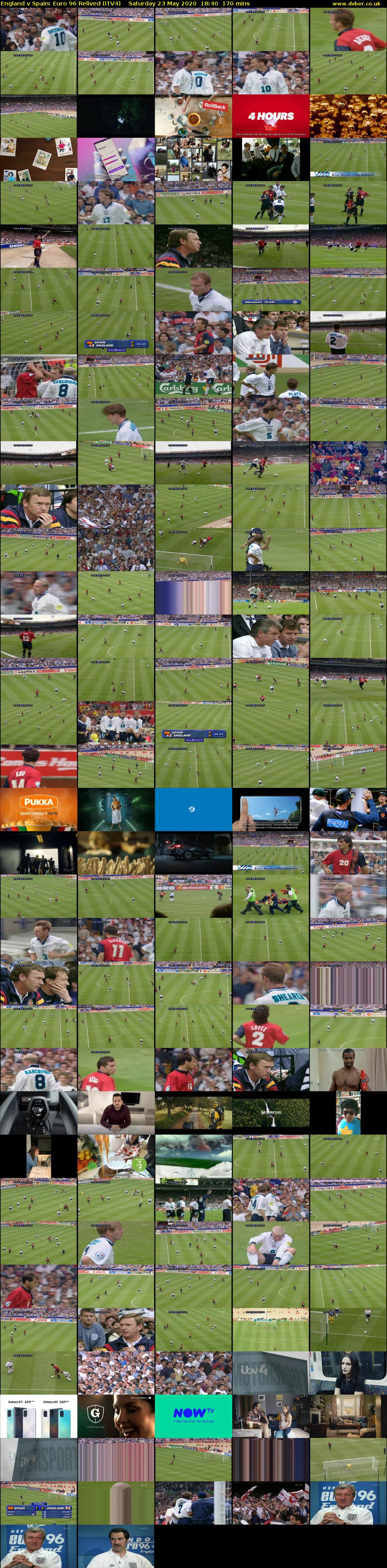 England v Spain: Euro 96 Relived (ITV4) Saturday 23 May 2020 18:40 - 21:30